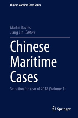 Chinese Maritime Cases Selection for Year of 2018 (Volume 1)