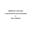 Aboriginal languages: a collection of talks and papers