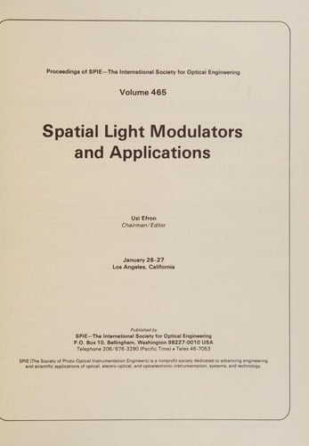 Proceedings of SPIE--the International Society for Optical Engineering