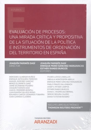 Evaluación de procesos una mirada crítica y propositiva de la situación de la política e instrumentos de ordenación del territorio en España