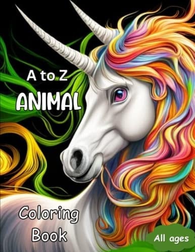 A to Z Animal Coloring Book: for kids and adults
