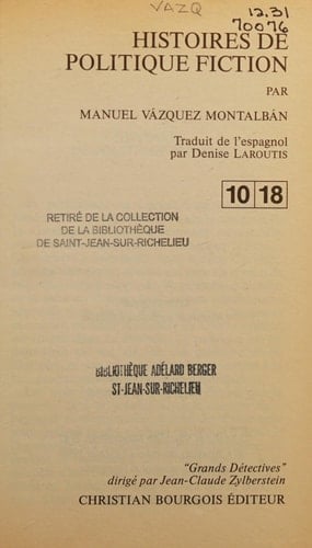 Histoires de politique fiction