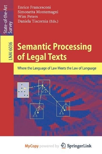 Semantic Processing of Legal Texts