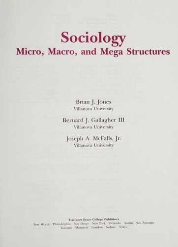 Sociology Micro, Macro, and Mega Structures