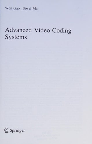 Advanced Video Coding Systems