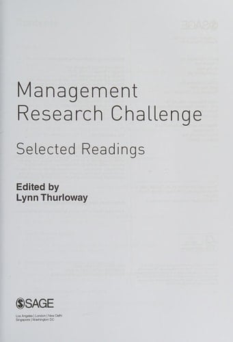Management Research Challenge Selected Readings