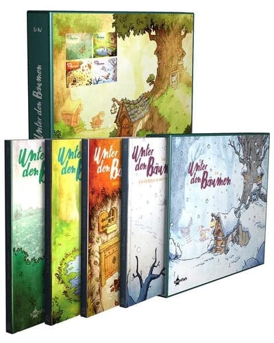 Unter den Bäumen Herr Grumpf im Herbst, Ein Kribbeln im Winter, Der erste Frühling & Ein cooler Sommer