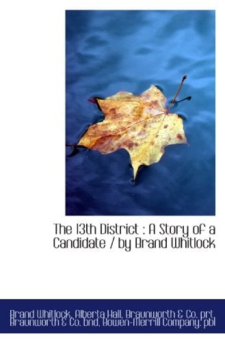 The 13th District : A Story of a Candidate / by Brand Whitlock