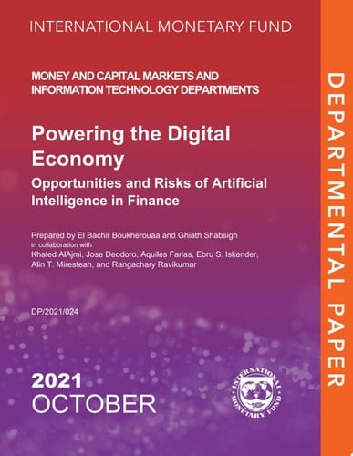 Powering the Digital Economy: Opportunities and Risks of Artificial Intelligence in Finance