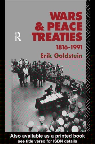 Wars and Peace Treaties, 1816-1991