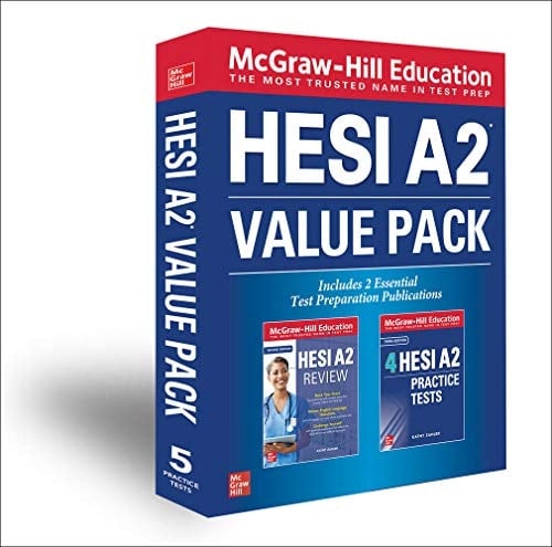 MCGRAW-HILL EDUCATION HESI A2 VALUE PACK, SECOND EDITION.