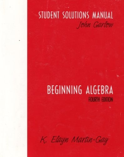 Beginning Algebra Student Solutions Manual