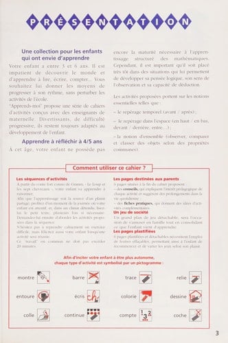 Apprends-moi à réfléchir 4 à 5 ans