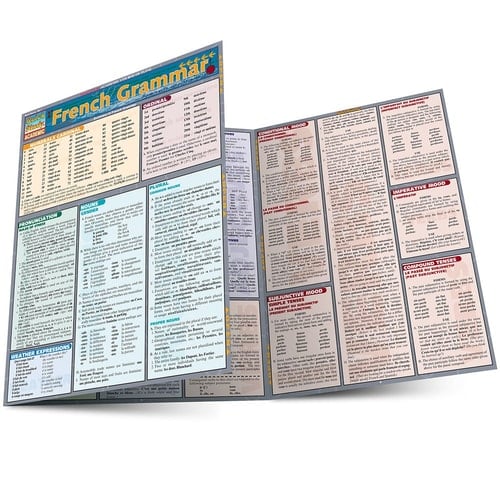 French Grammar QuickStudy Laminated Reference Guide