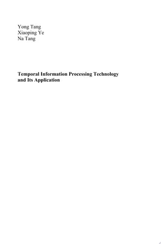 Temporal Information Processing Technology and Its Applications