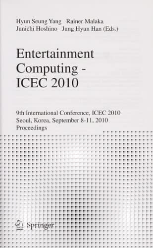Entertainment Computing - ICEC 2010