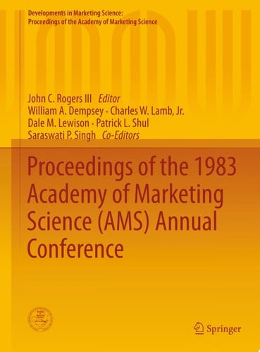 Proceedings of the 1983 Academy of Marketing Science (AMS) Annual Conference
