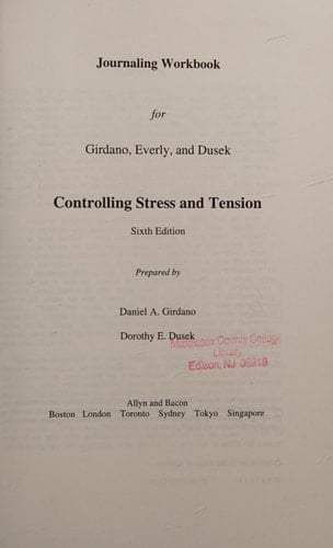 Controlling Stress and Tension Journaling Workbook