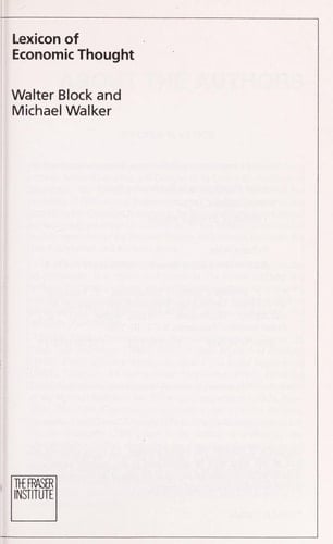 Lexicon of Economic Thought