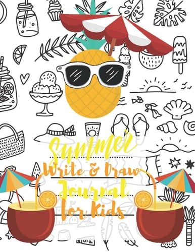 Summer Write and Draw Journal for Kids 2021: Summer Notebook and Drawing Journal for Children ages 4-8. Writing and Drawing Size 8.5" x 11.0" 100 practice pages