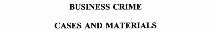 Business Crime Supplement, 1998