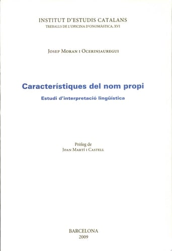 Característiques del nom propi estudi d'interpretació lingüística