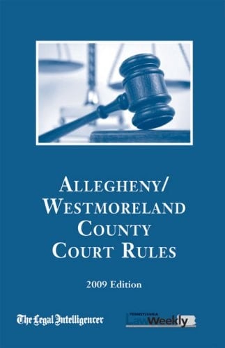 2009 Allegheny Court Rules