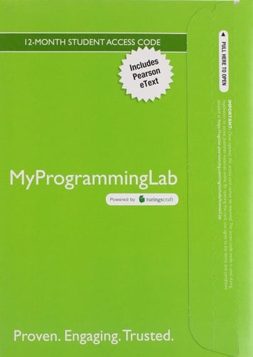 Absolute C++ MyProgrammingLab With Pearson Etext Access Card
