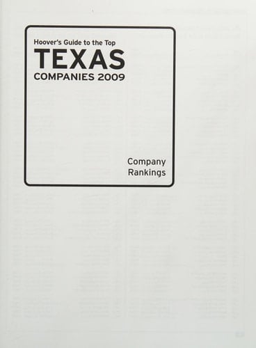 Hoover's Guide to the Top Texas Companies