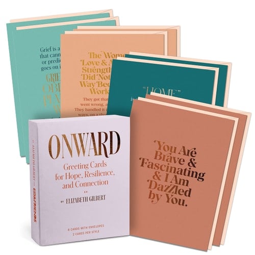Elizabeth Gilbert Onward Encouragement Cards, Box of 8 Assorted Greeting Cards