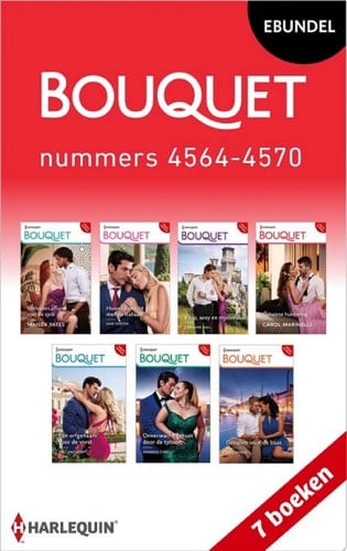 Bouquet e-bundel nummers 4564 - 4570 Verboden affaire met de sjeik / Huwelijksnacht met de Italiaan / Knap, sexy en mysterieus / Geheime hunkering / Een erfgenaam voor de vorst / Onverwacht gekust door de tycoon / Gevallen voor de baas 7-in-1