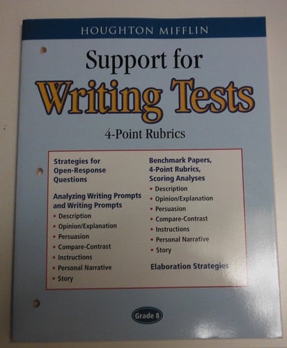English Support for Writing Test 4 Part Grade 8 Houghton Mifflin English