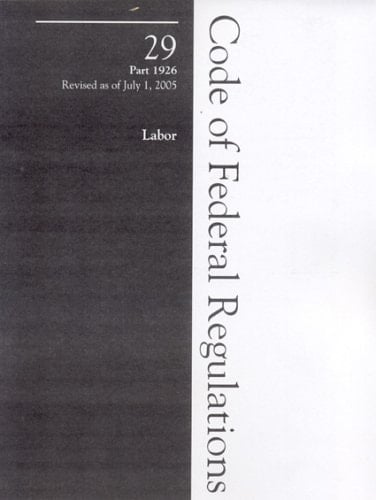 2005 29 Cfr 1926, Large Print Version