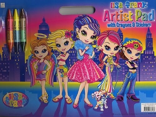 Lisa Frank Artist Pad With Crayons and Stickers