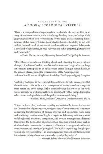A Book of Ecological Virtues