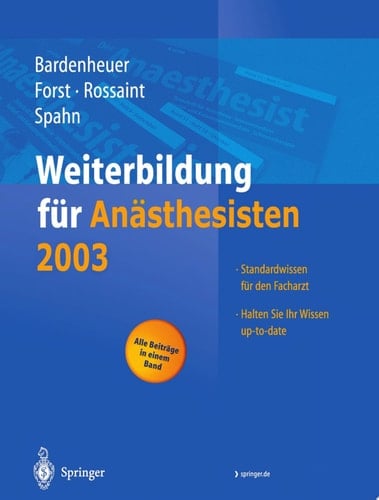 Weiterbildung für Anästhesisten 2003