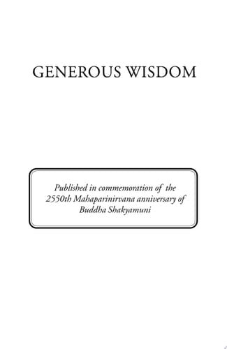 GENEROUS WISDOM