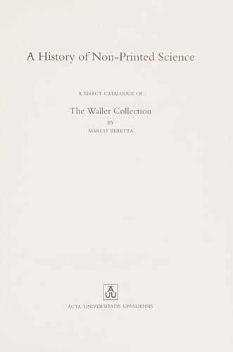 Acta Bibliothecae R. Universitatis Upsaliensis