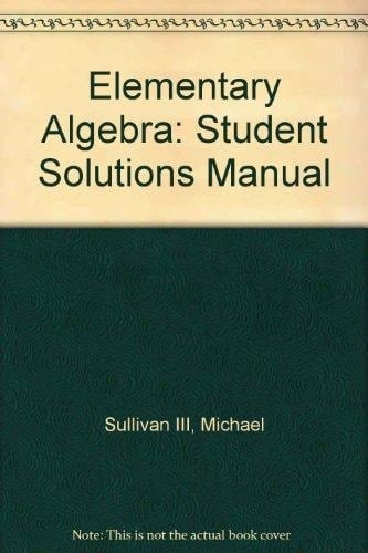 Student Solutions Manual