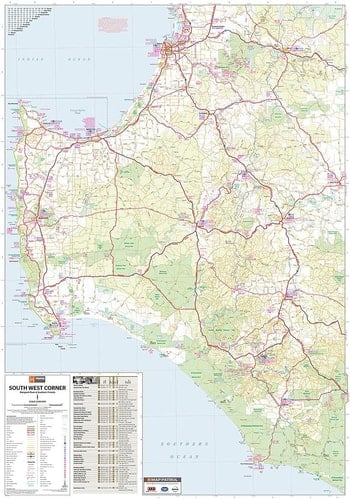 O/P Sth West Corner Map Margaret River and Southern Forests Use 9321438001621
