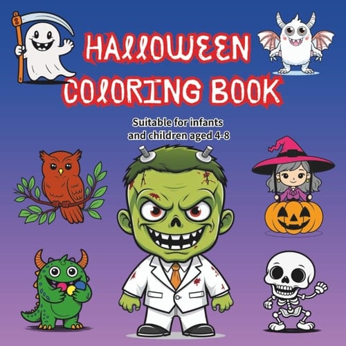 Halloween Coloring Book: Suitable for infants and children aged 4-8