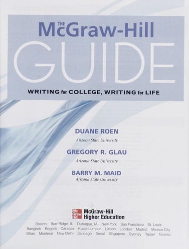 The McGraw-Hill Guide: Writing for College, Writing for Life