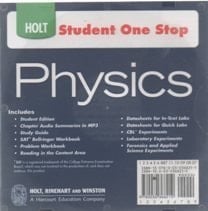 Physics, Grades 9-12 Student One Stop Holt Physics