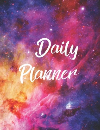 Galaxy Planner: 8.5 x 11 inch: Blank 12 Month Planner