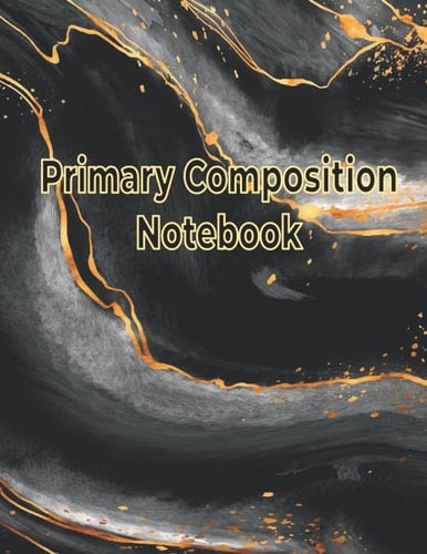 Primary Composition Notebook: Black Marble, Grades K-2 Kindergarten Writing Journal (Draw & Write Exercise Books)
