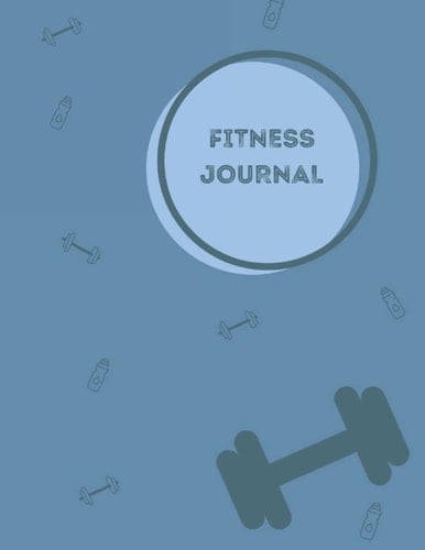 Fitness Journal: Blue Dumbbell Design