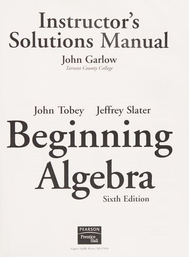 Beginning Algebra Ism Sup