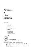 Advances in Lipid Research; Volume 20
