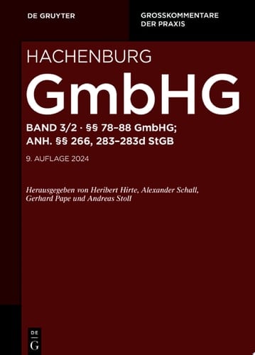 §§ 78-88; Anh. §§ 266, 283-283d StGB