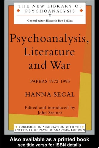 Psychoanalysis, Literature, and War Papers, 1972-1995
